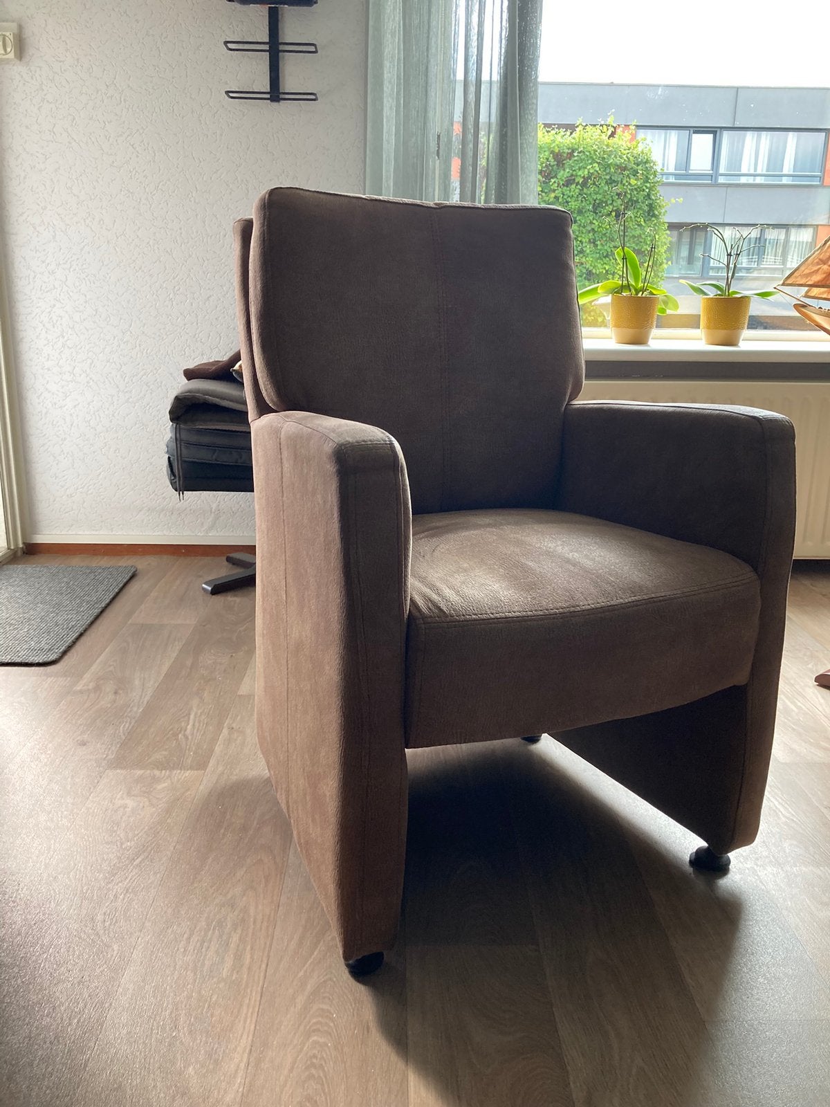 Fauteuil eetkamerstoel, Ophalen, Zo goed als nieuw, 50 tot 75 cm