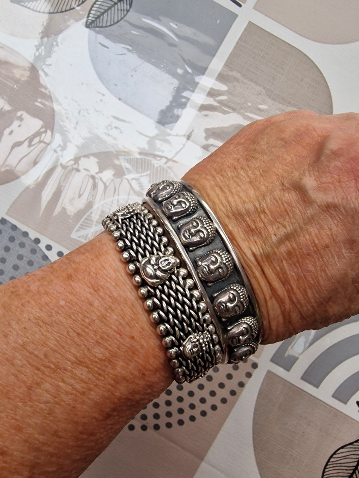 zilveren armbanden boeddha Free Spirit 925, Ophalen of Verzenden, Gebruikt, Zilver, Zilver