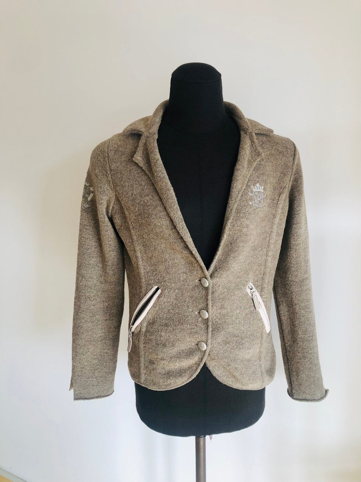 L’Argentina heeflijk warm 14% wollen vest maat L, Ophalen of Verzenden, Gedragen, Maat 38/40 (M), Beige