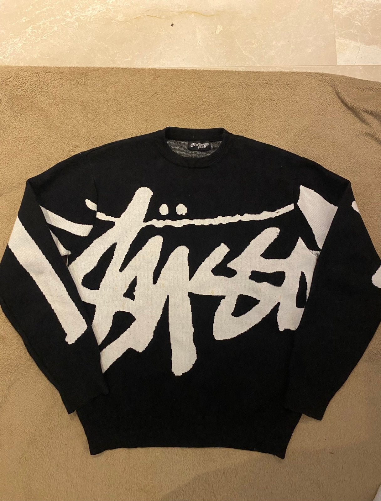 Stussy Trui, Kleding | Heren, T-shirts, Zo goed als nieuw, Maat 48/50 (M), Zwart, Ophalen of Verzenden