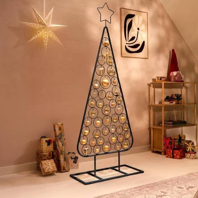 XL Metalen kerstboom 188 cm met 42 ophangpunten zwart, Diversen, Ophalen of Verzenden, Nieuw