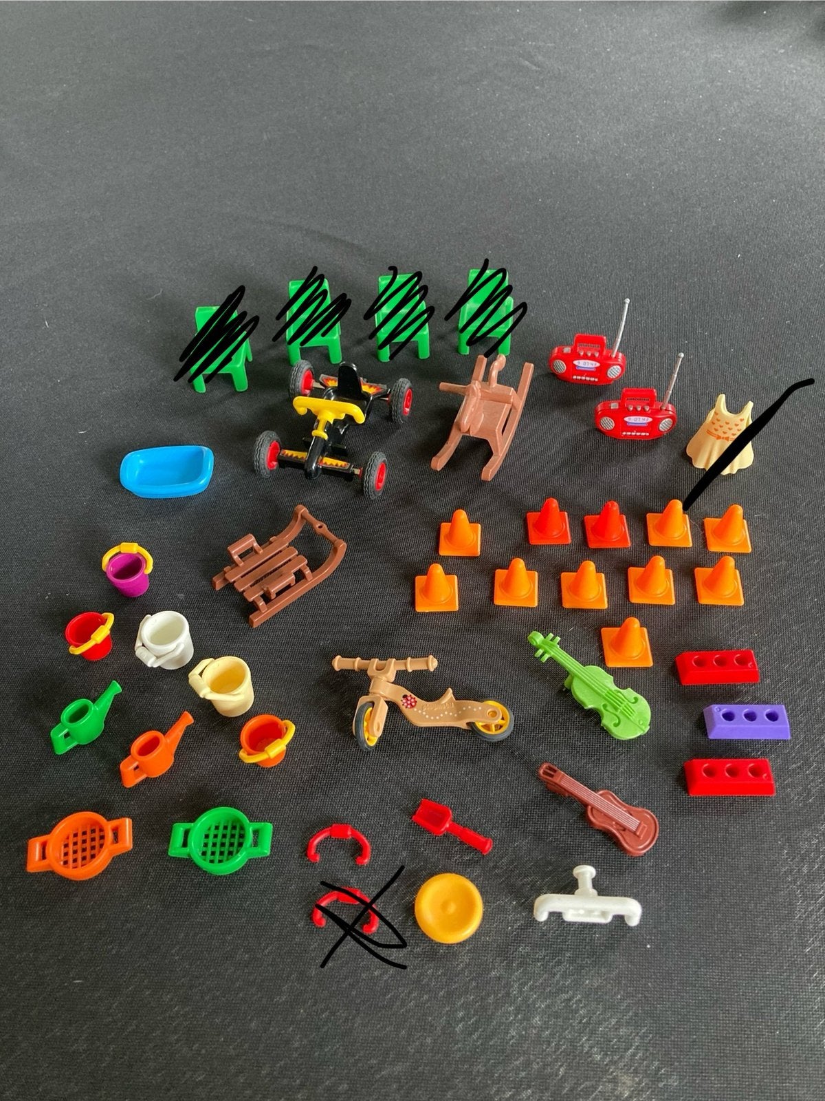 Playmobil slee, pion, gietertje, zeefje ed…., Kinderen en Baby's, Ophalen of Verzenden, Zo goed als nieuw