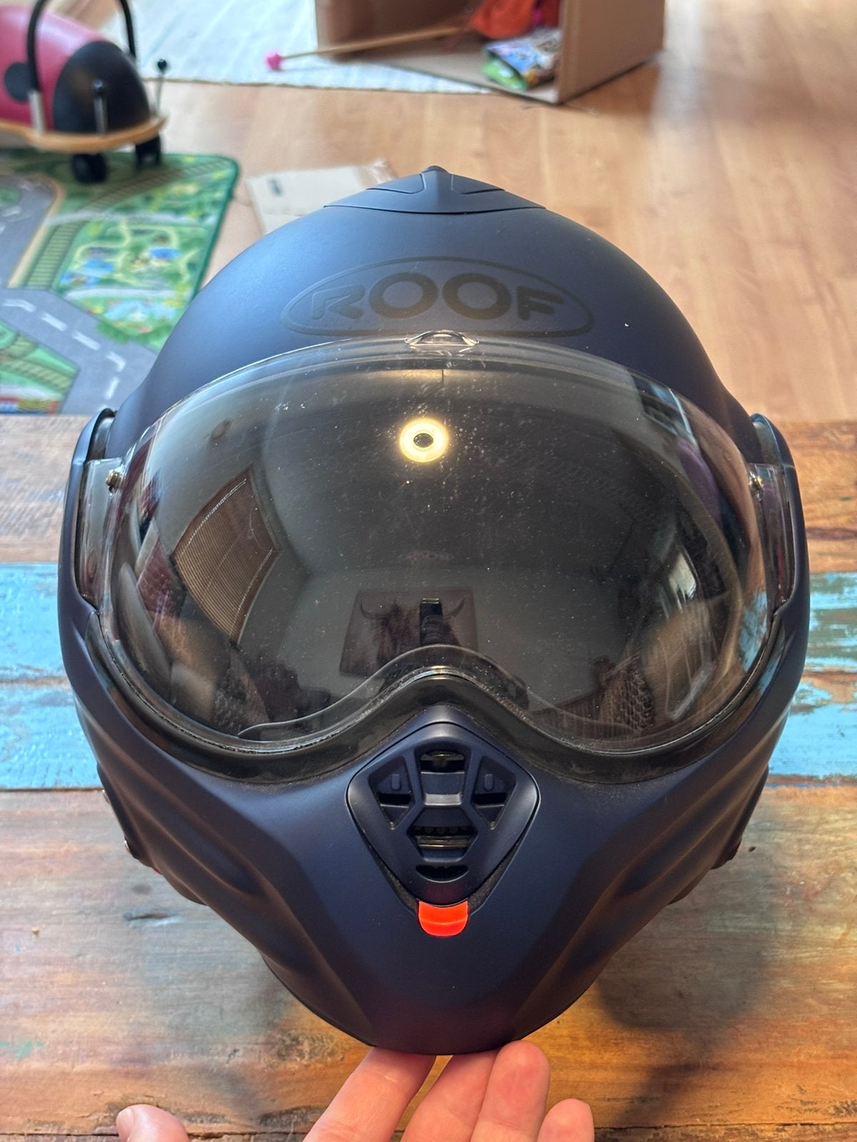 ROOF RO32 Desmo systeemhelm  XXL (63) Mat donkerblauw zgan, Systeemhelm, Ophalen of Verzenden, XXL, Nieuw met kaartje