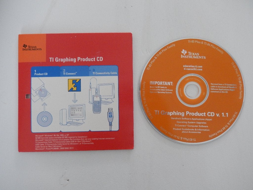 Texas instruments graphing product cd grafische rekenmachine, Ophalen of Verzenden, Grafische rekenmachine, Zo goed als nieuw