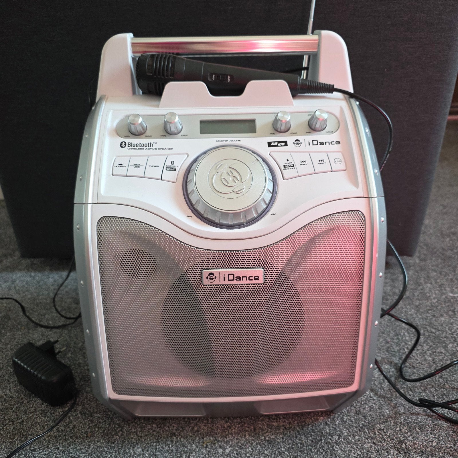 iDance XD100 Karaoke Set met Bluetooth, USB en Radio, Ophalen, Zo goed als nieuw, Complete set