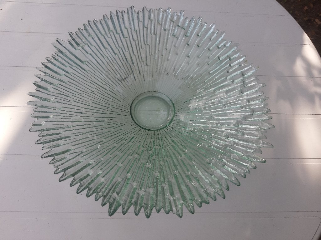 grote ronde aparte glazen schaal - 40 cm, Ophalen, Schaal, Rond, Glas