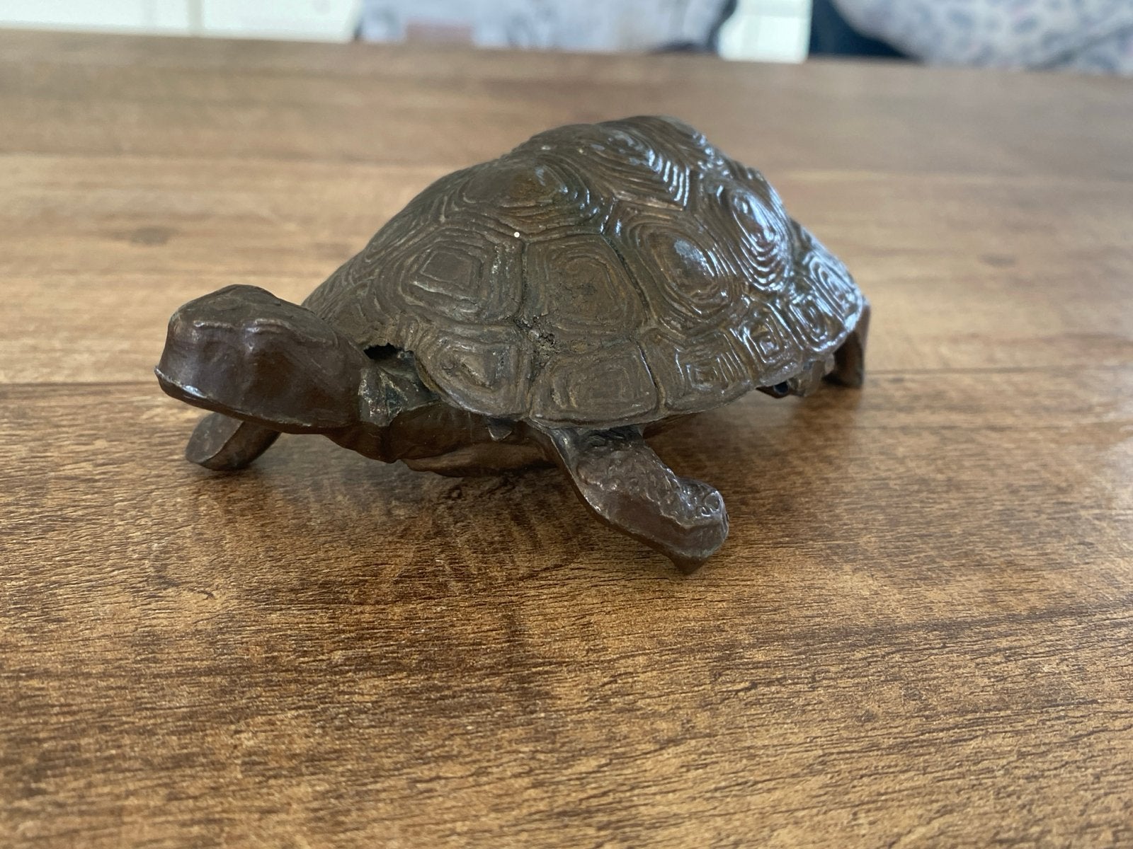 Vintage bronzen schildpad doosje - decoratief en functioneel, Ophalen of Verzenden