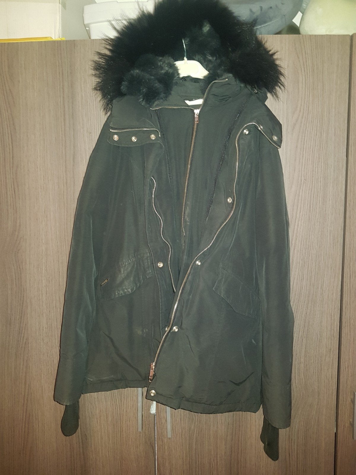 Air force winterjas maat m, Maat 38/40 (M), Airforce, Zwart, Ophalen of Verzenden