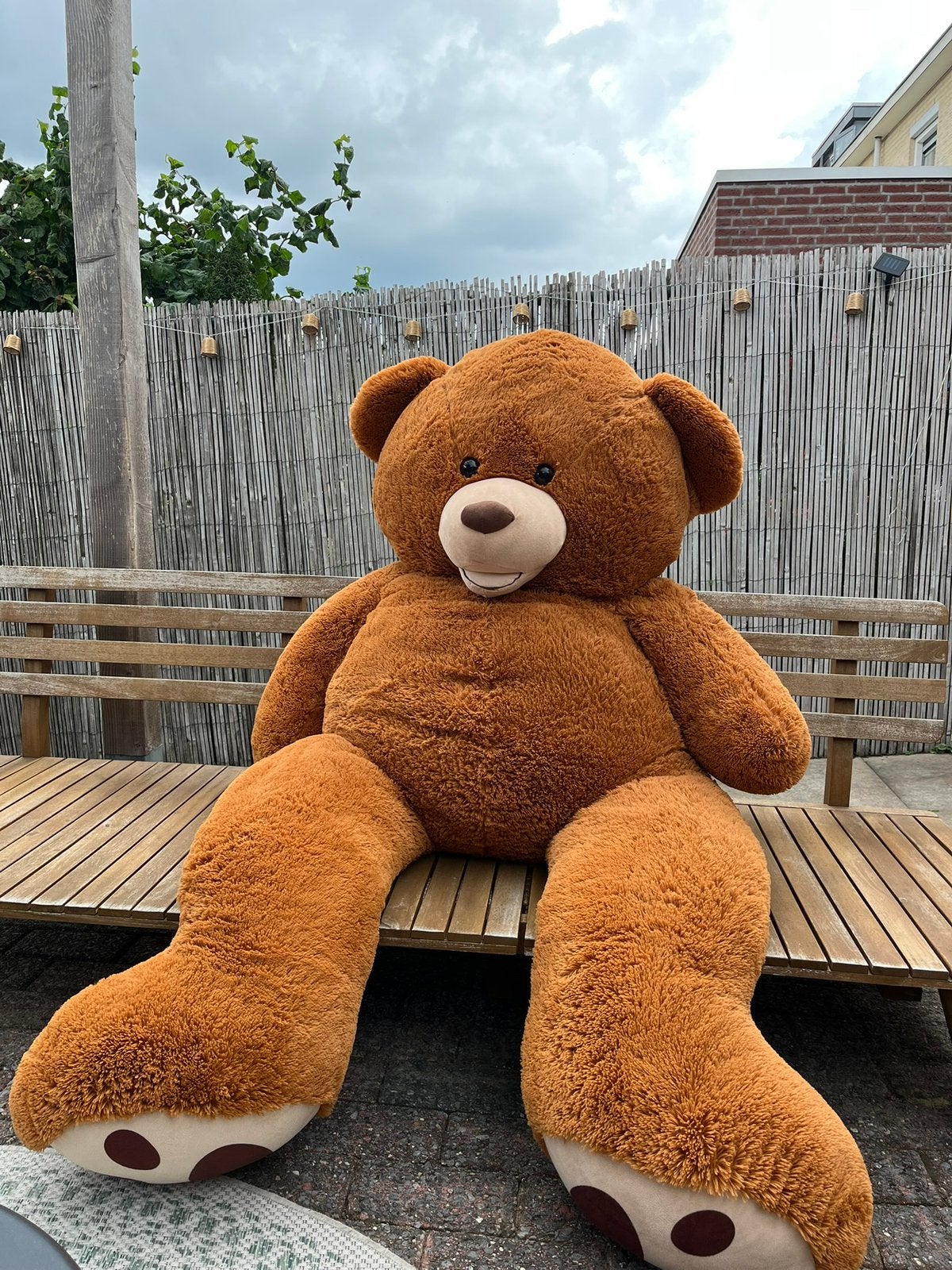 Bruine knuffelbeer XXL 165 cm, Kinderen en Baby's, Ophalen, Zo goed als nieuw, Beer