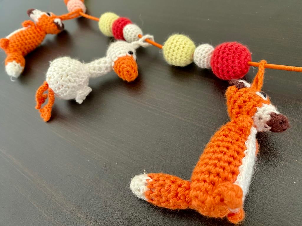 Sindibaba kinderwagenhanger met vossen en gansjes, Ophalen of Verzenden, Nieuw