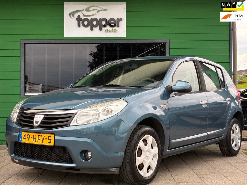 Dacia Sandero 1.4 Lauréate|Airco|APK Nieuw|Elekt.Ramen|NAP, Auto's, Dacia, Voorwielaandrijving, 1011 kg, 4 cilinders, Blauw