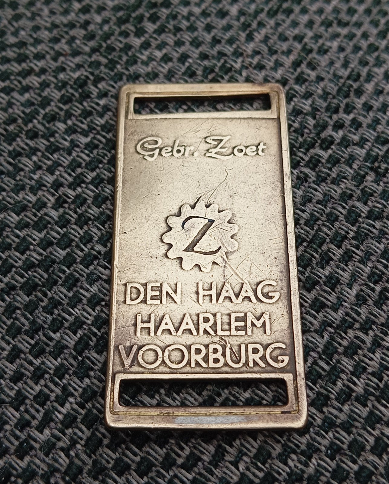 Messing Vintage Gesp Gebr . Zoet Den Haag Haarlem Voorbu, Ophalen of Verzenden, Gebruikt