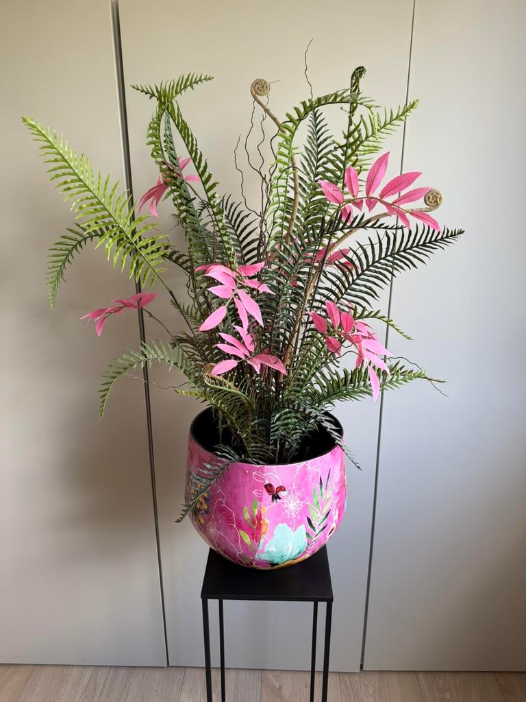 Prachtige bloemenpot van TS collection met kunstvaren, Ophalen of Verzenden, Zo goed als nieuw