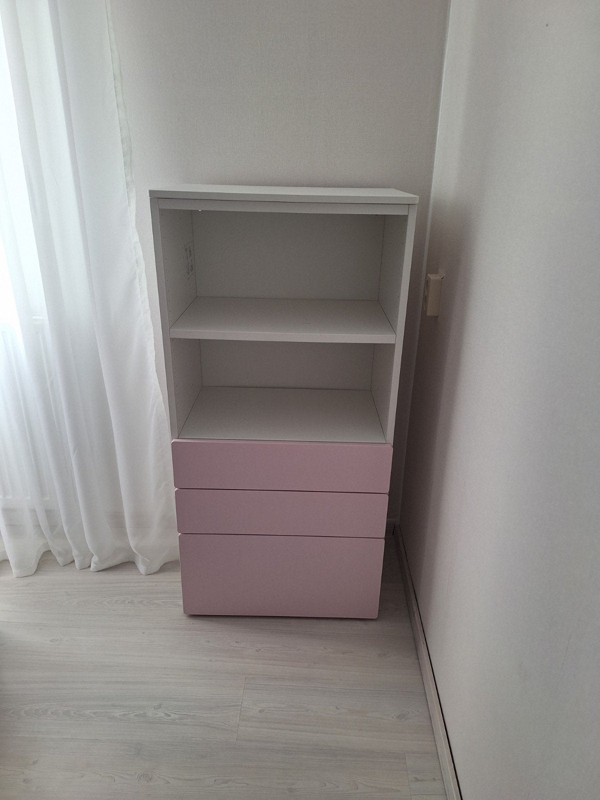 IKEA SMÅSTAD Boekenkast met 3 lades - Wit/Roze, Ophalen of Verzenden