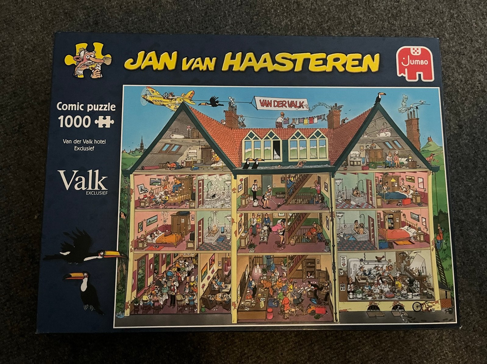 Jan van Haasteren - Van der Valk hotel - 1000 stukjes, Ophalen of Verzenden, Meer dan 50 stukjes, Zo goed als nieuw, 6 jaar of ouder