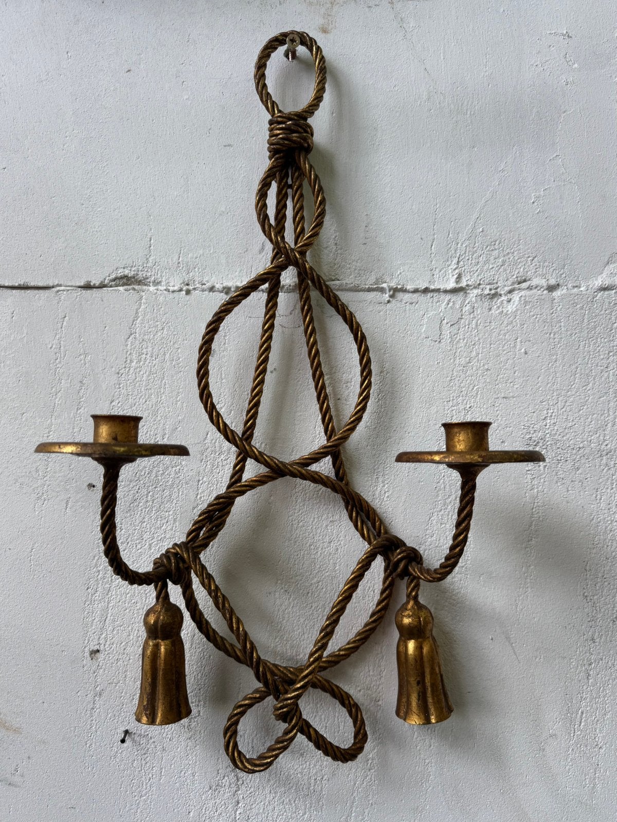 Vintage italiaans design wand kandelaar regency style, Ophalen of Verzenden
