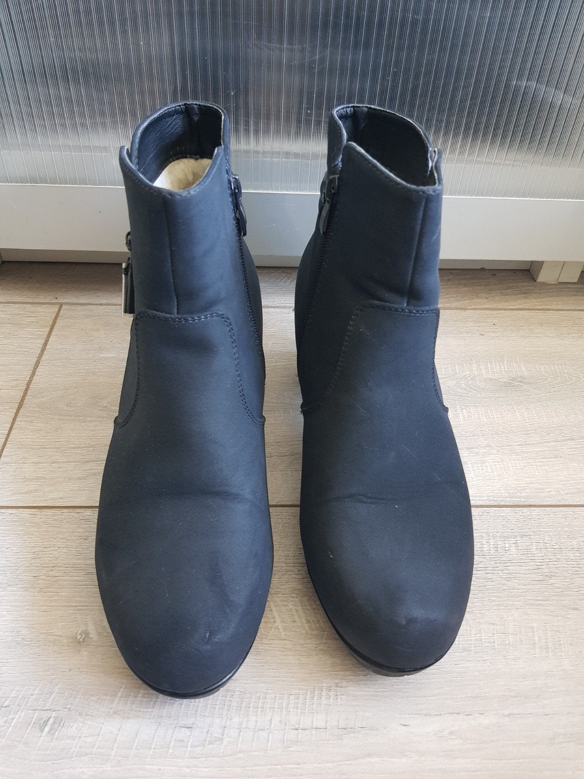 Rieker gevoerde  laarsjes 40 donkerblauw, Blauw, Lage of Enkellaarzen, Ophalen of Verzenden, Zo goed als nieuw