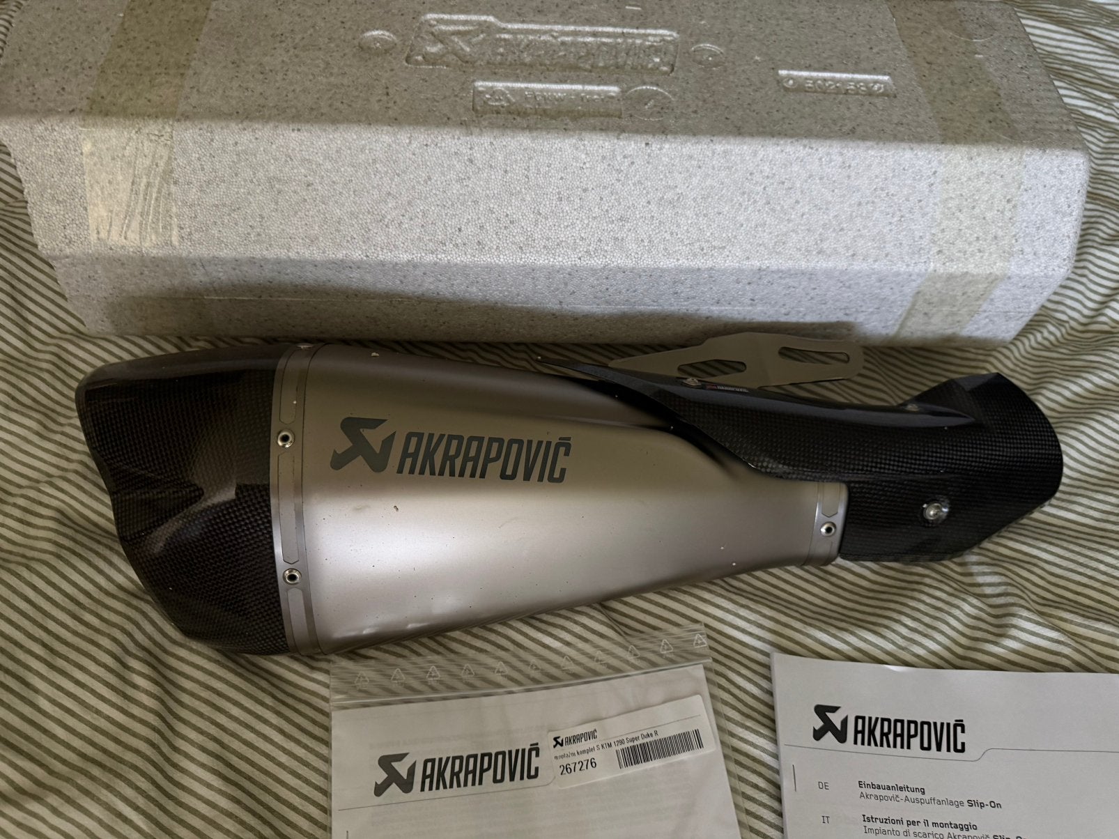 Akrapovic uitlaat KTM 1290 Super Duke, Motoren, Ophalen, Nieuw