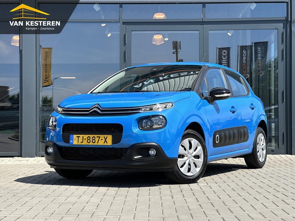 CITROEN C3 1.2 PureTech 82pk Feel | Nav. | C.C. | Carplay |, 83 pk, 1199 cc, Blauw, 450 kg
