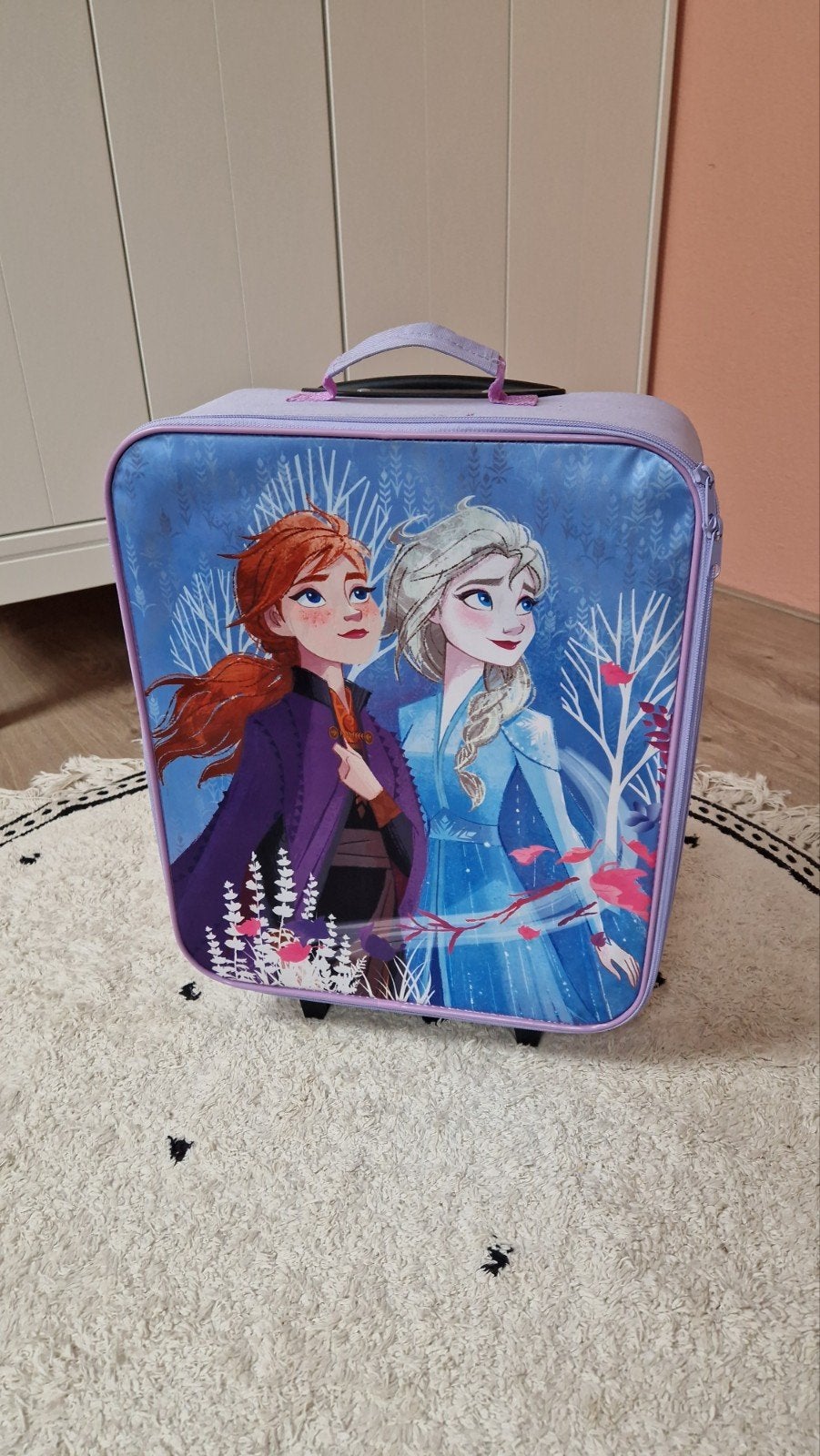 Frozen Elsa Cabinekoffer 48 CM - Met Wieltjes, 40 tot 60 cm, 30 cm of meer, Gebruikt, Paars