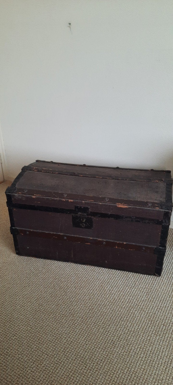Antieke reiskist / opbergkist, Huis en Inrichting, Ophalen, Overige materialen, Gebruikt, 100 tot 150 cm
