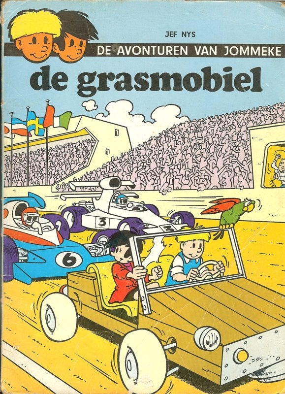 Jef Nys - De avonturen van Jommeke 10 - De grasmobiel, Eén stripboek, Ophalen of Verzenden, Gelezen