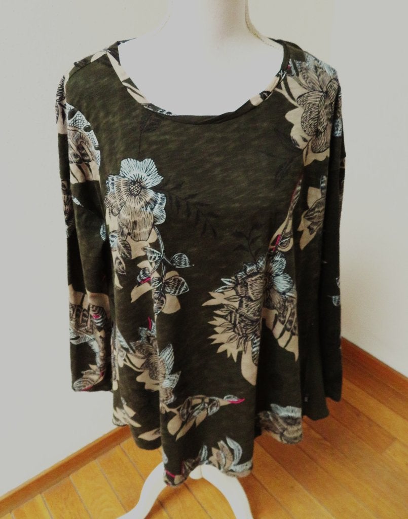 W12 DIDI aparte tuniek blouse shirt groen M 38/40, Maat 38/40 (M), Didi, Ophalen of Verzenden, Zo goed als nieuw