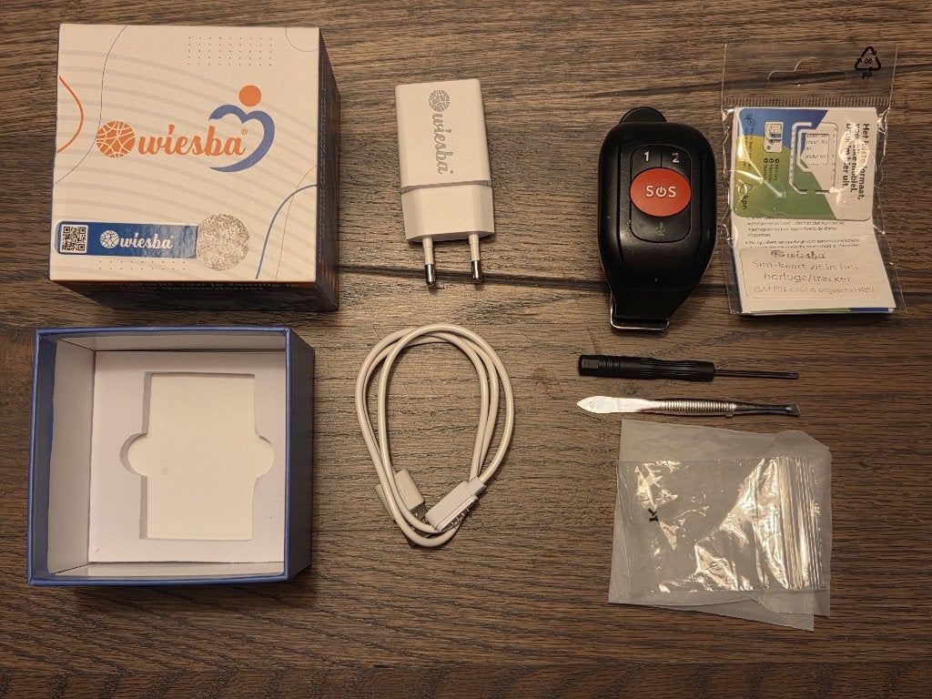 Wiesba WB62S Horloge met SOS Functie #265, Gebruikt, Zwart, Conditie, Android