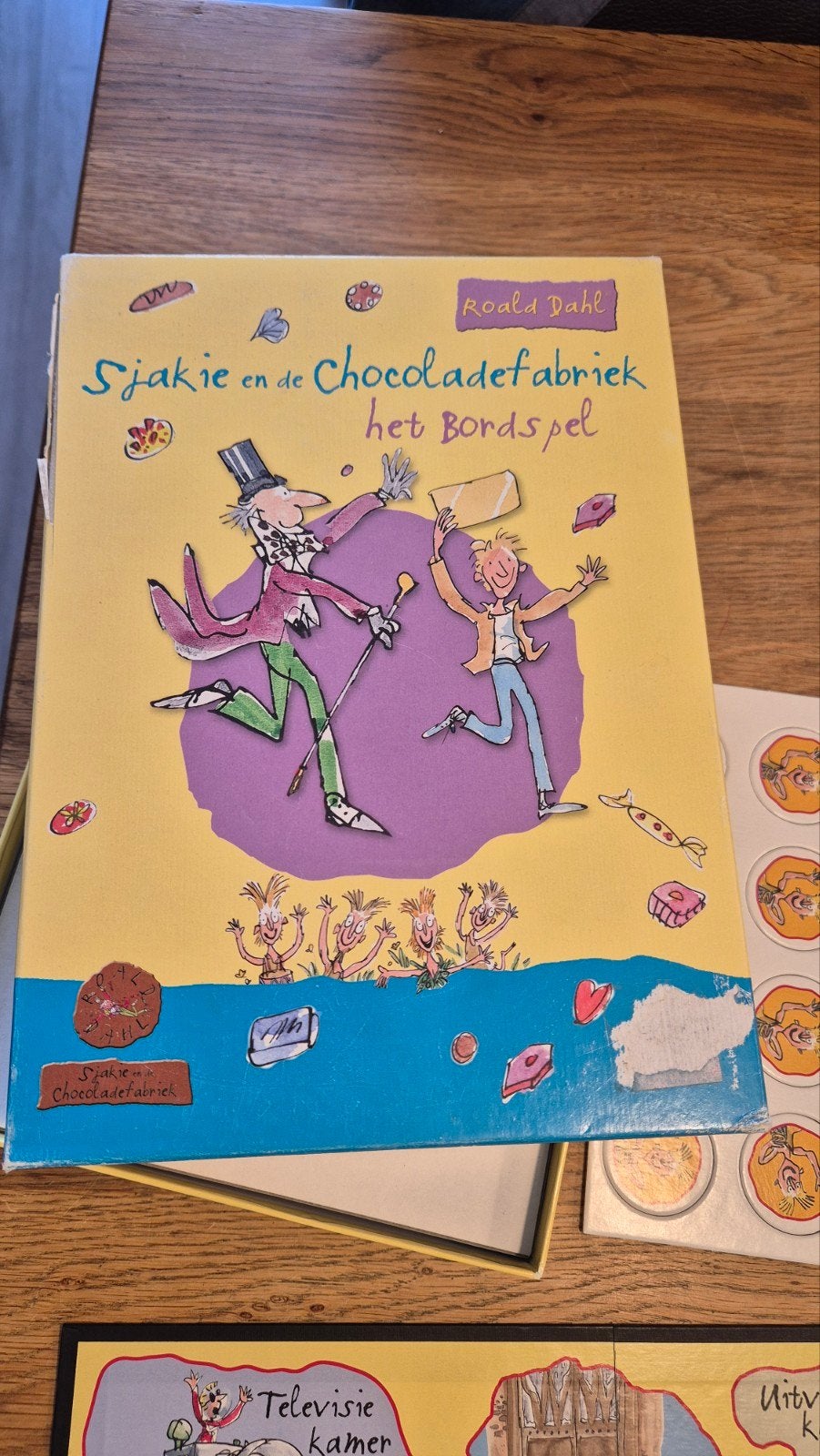 Sjakie en de Chocoladefabriek Bordspel (Zo goed als nieuw), Een of twee spelers, Ophalen of Verzenden, Zo goed als nieuw, Rubinstein Media