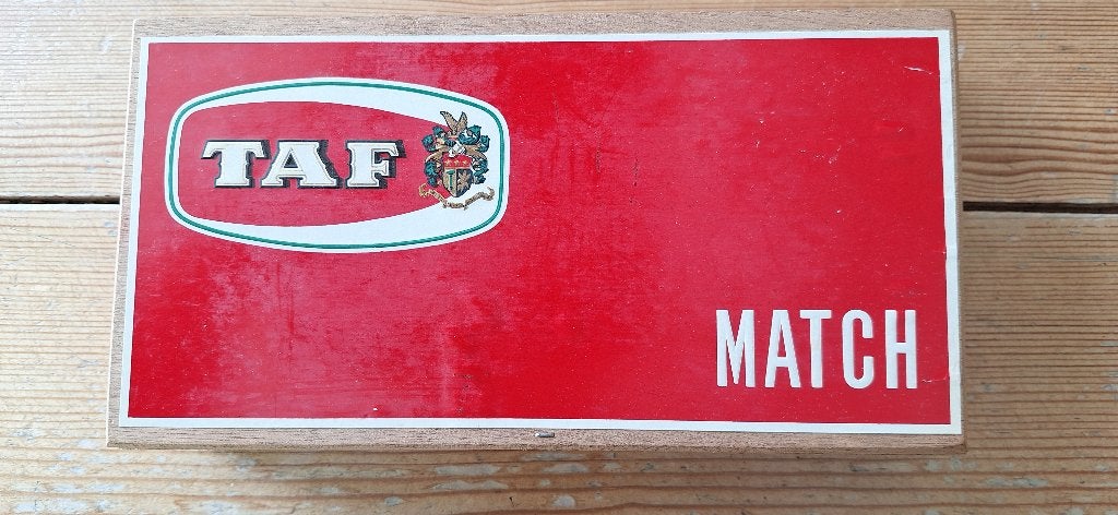 Vintage sigarenkistje TAF Match, Ophalen of Verzenden, Zo goed als nieuw