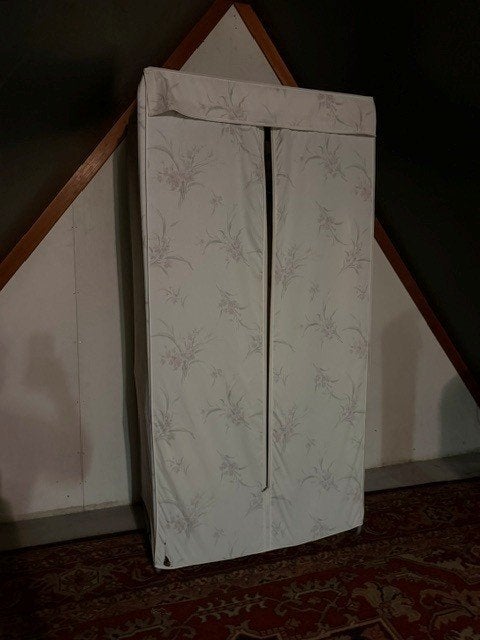 Vintage IKEA PS stoffen kledingkast – Mobiele hangkast, Ophalen, Overige materialen, Gebruikt, 50 tot 100 cm