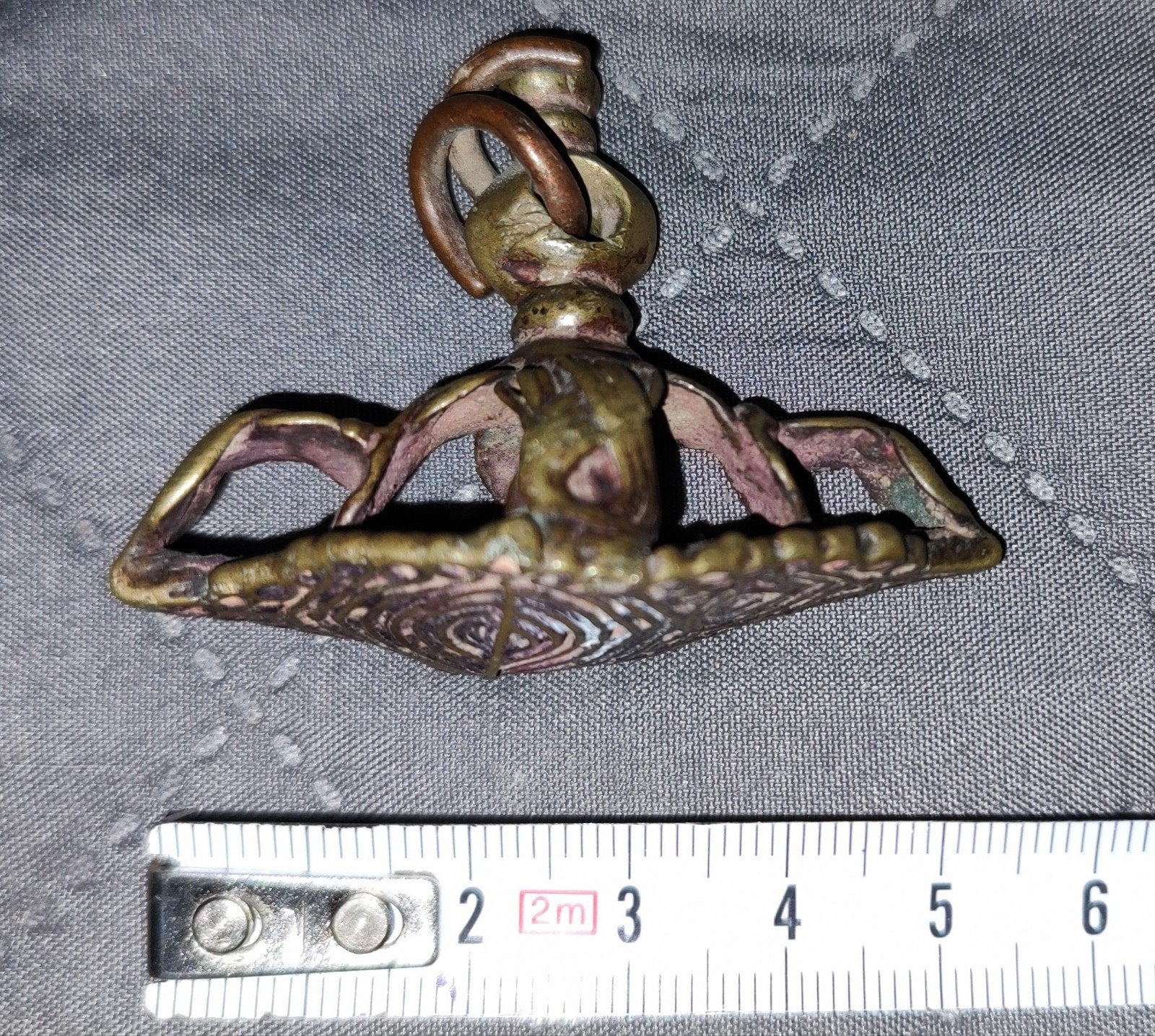 prachtig antiek bronzen of koperen stempel zegel, uit India, Antiek en Kunst, Ophalen of Verzenden