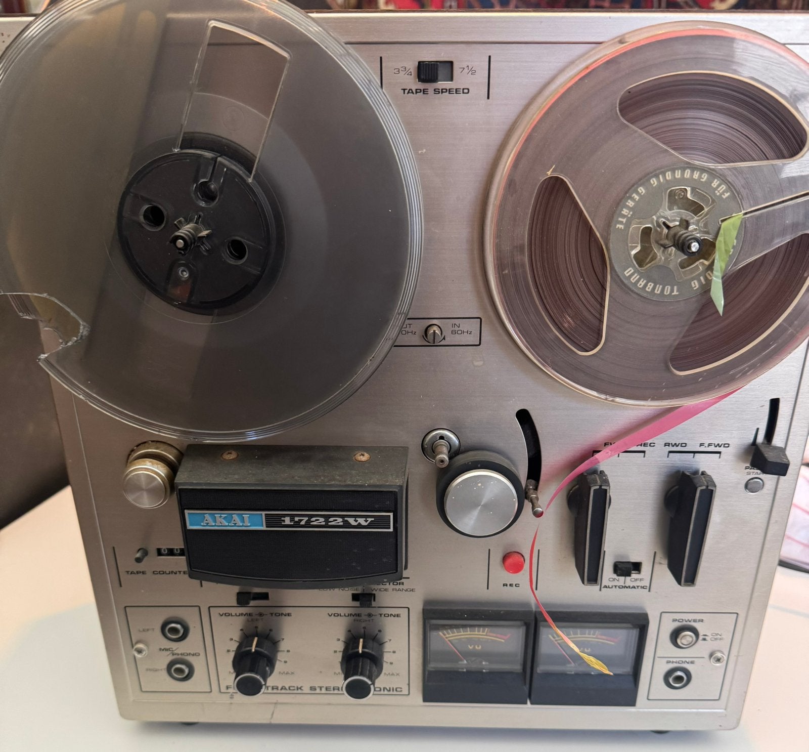 Akai 1722 W bandrecorder vintage, Audio, Tv en Foto, Bandrecorders, Ophalen, Bandrecorder