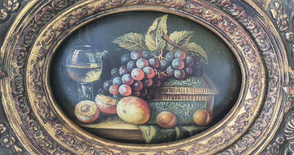 Roe bros olie schilderij, Antiek en Kunst, Kunst | Schilderijen | Klassiek, Ophalen, Paneel, Origineel werk, Stilleven