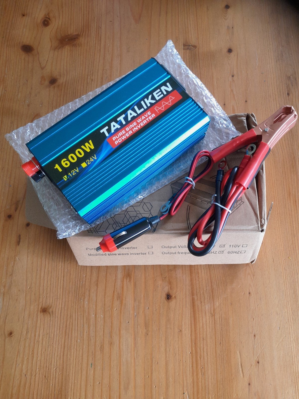 Nieuwe Omvormer 12 volt 1600 watt naar 230 volt, Caravans en Kamperen, Ophalen of Verzenden, Nieuw
