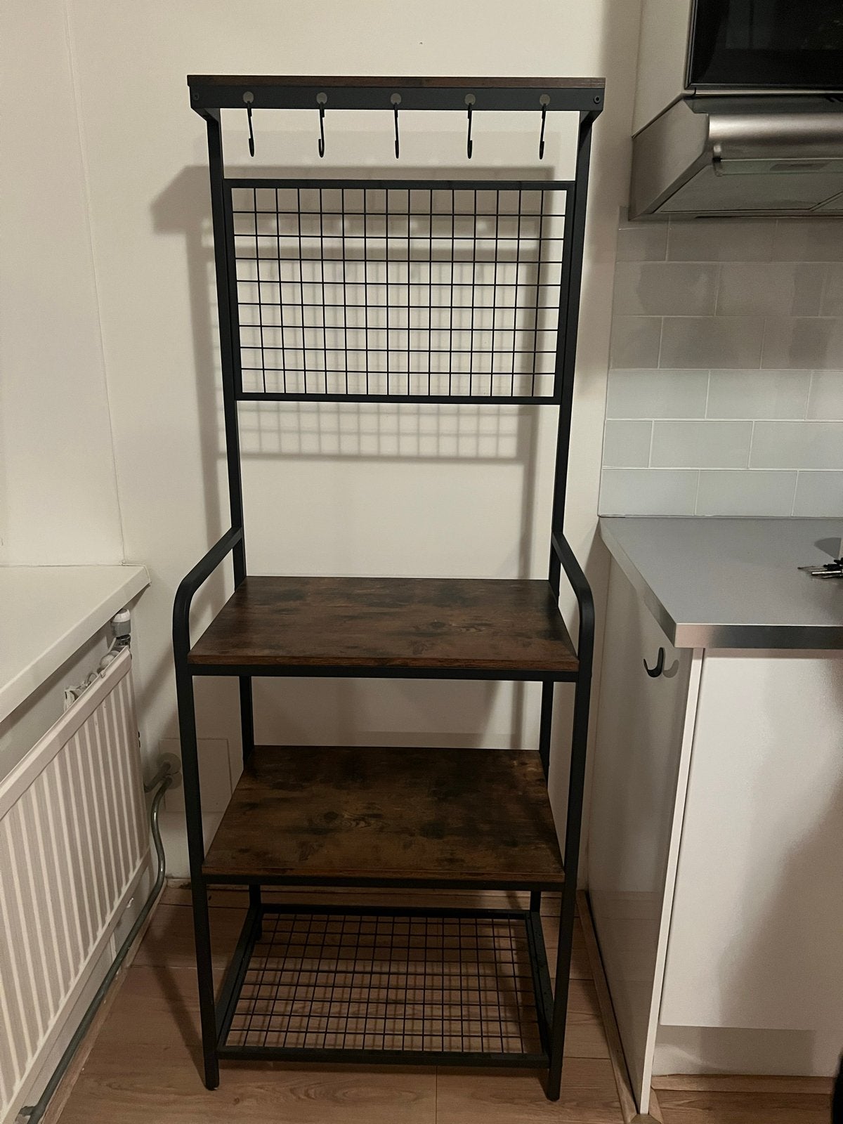 Industriële Keukenrek met Planken en Haken, Huis en Inrichting, Ophalen, Gebruikt