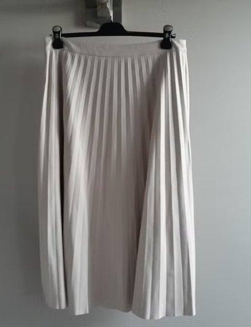 Eksept Lederlook Plissé Rok Maat L, Kleding | Dames, Rokken, Gedragen, Maat 38/40 (M), Zwart, Onder de knie, Ophalen of Verzenden