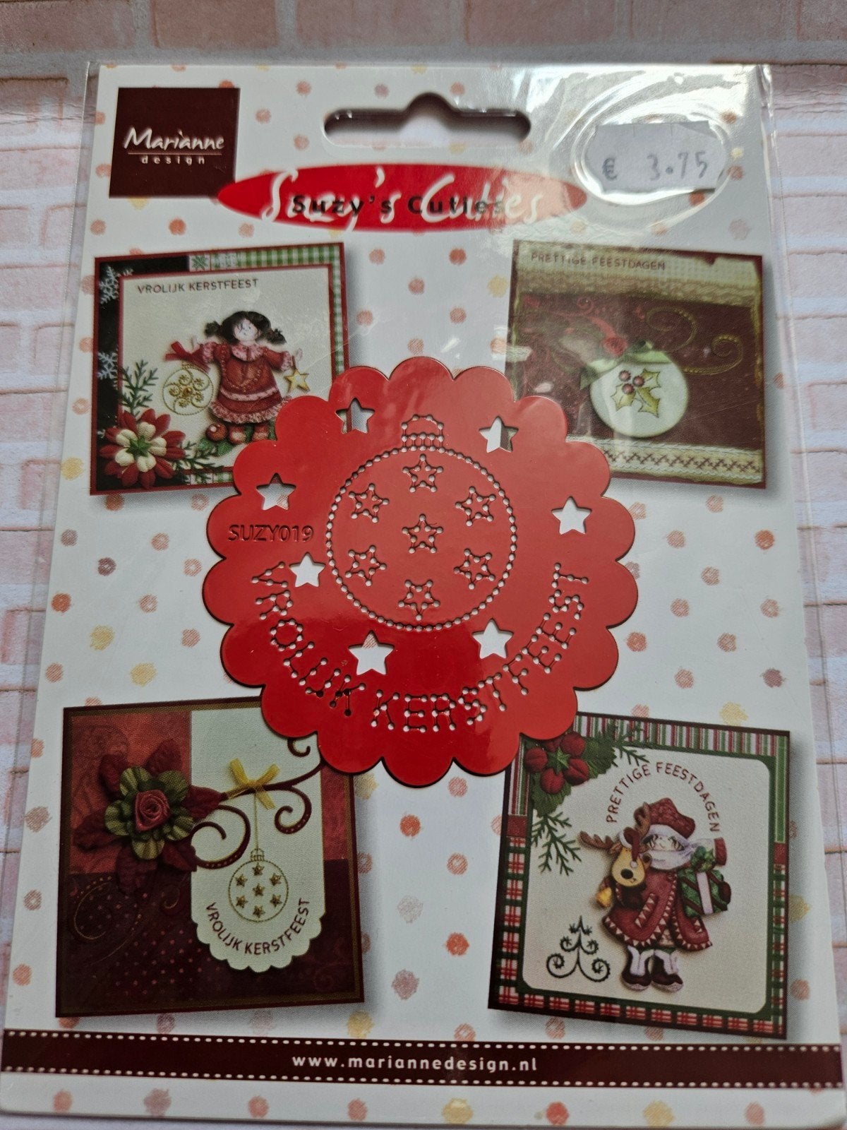 Marianne Design Suzy's Cutter Suzy019 Vrolijk Kerstfeest, Ophalen of Verzenden, Nieuw, Kerst, Pons of Mal