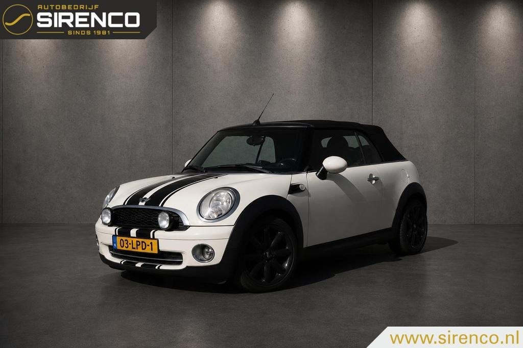 Mini Cabrio 1.6 One | strepen en extra lampen leuke uitstral, Auto's, Voorwielaandrijving, Euro 5, Stof, Gebruikt