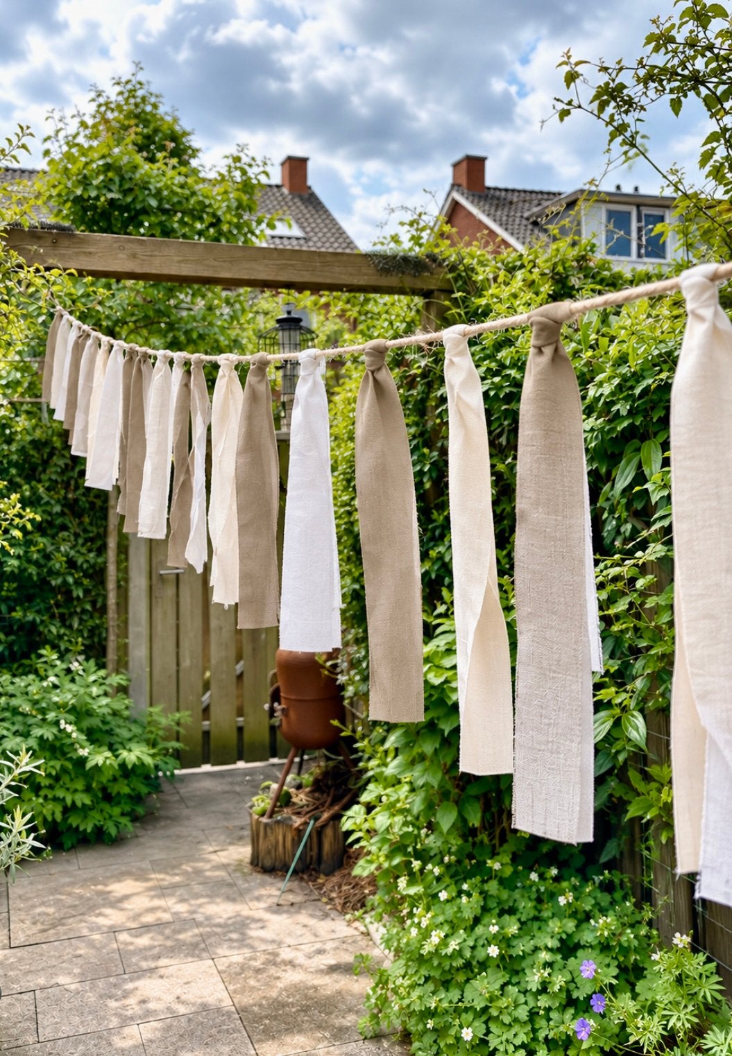 Handgemaakte beige slinger | Boho - Japandi - Ibiza, Ophalen of Verzenden, Nieuw