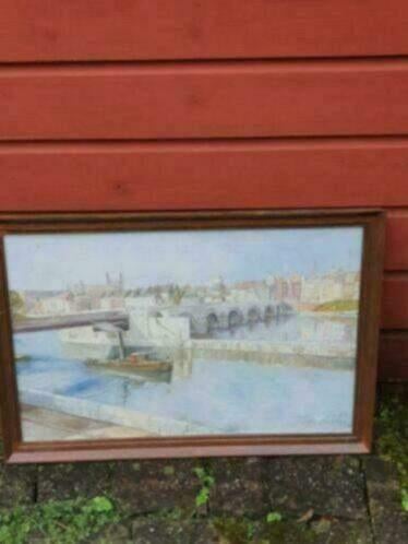 stadsgezicht Maastricht  E.J.G. Bakker 1962 Sint Servaasbrug, Ophalen
