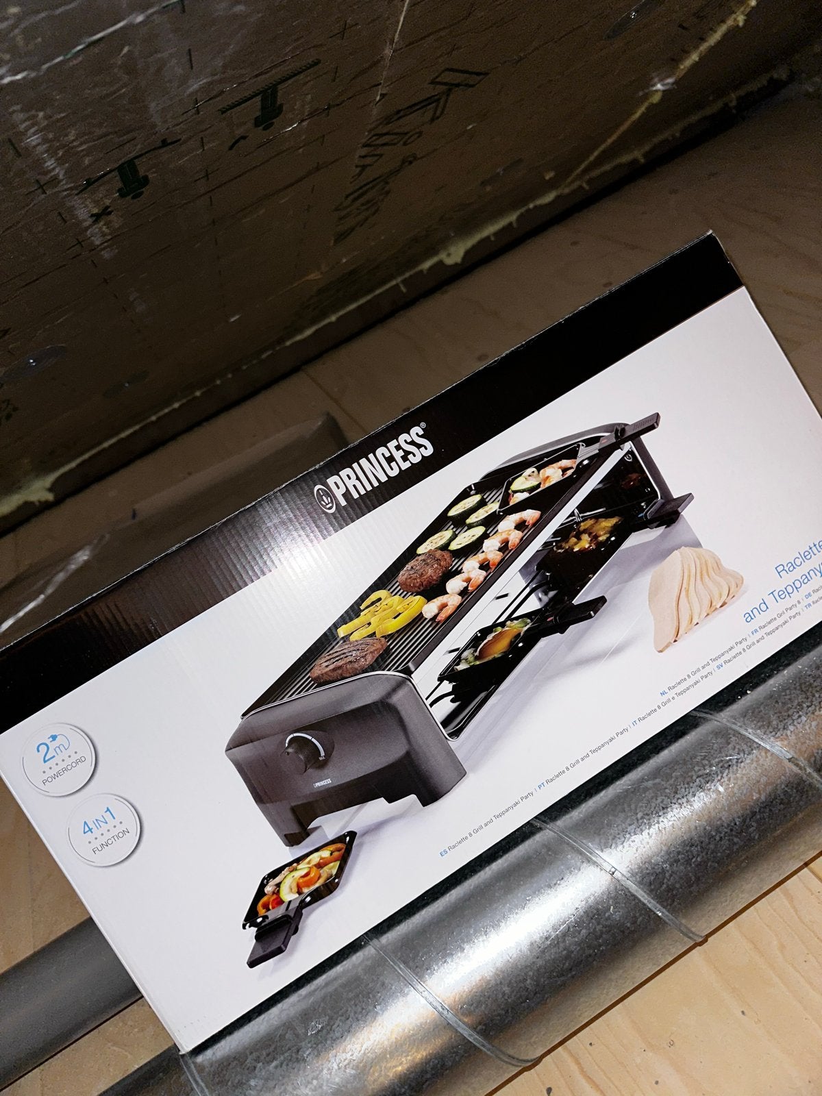 Princess Raclette 8 Grill en Teppanyaki Gourmet, Ophalen, Nieuw, 8 personen of meer