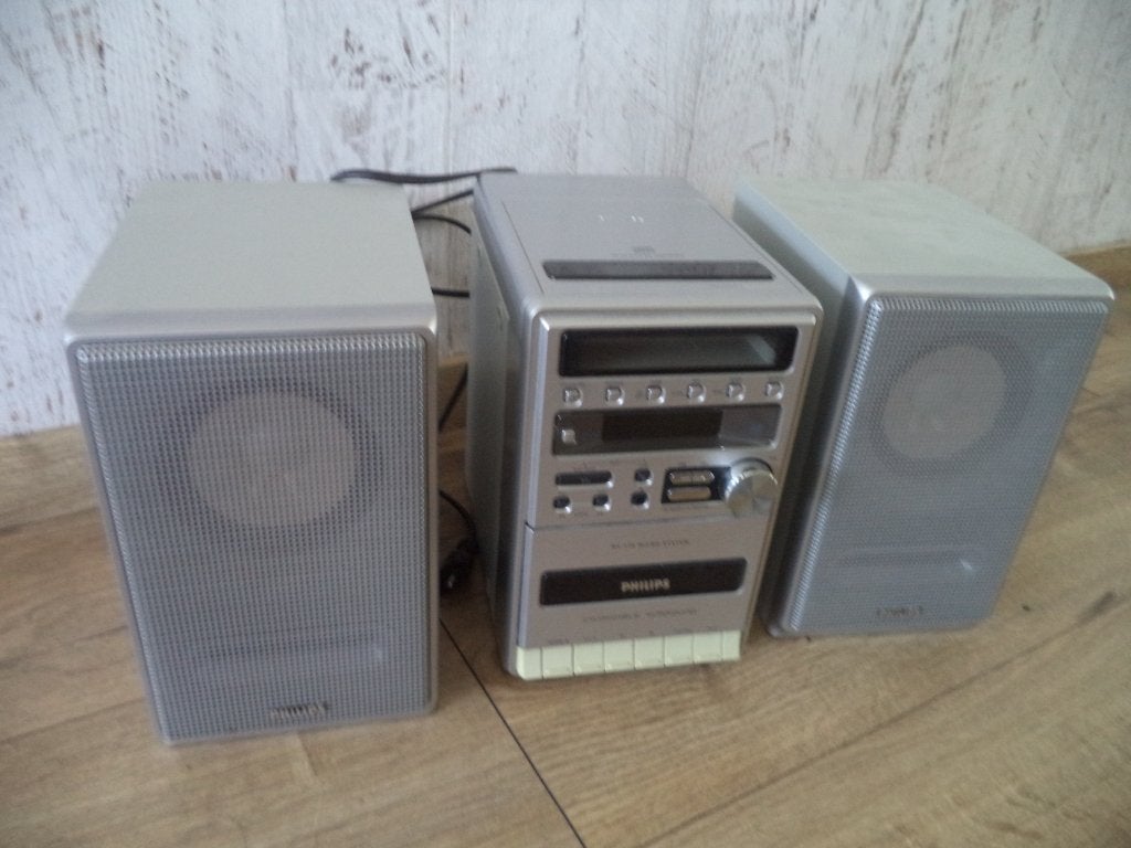 Philips MC-120/22 Thuisaudio microsysteem 20 W Zilver, Ophalen, Philips, Gebruikt, Tuner of Radio