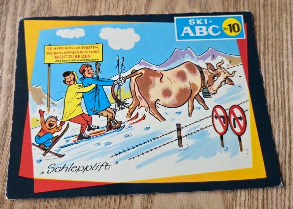 Wintersport humor, Verzenden, 1980 tot heden, Gelopen, Overige thema's