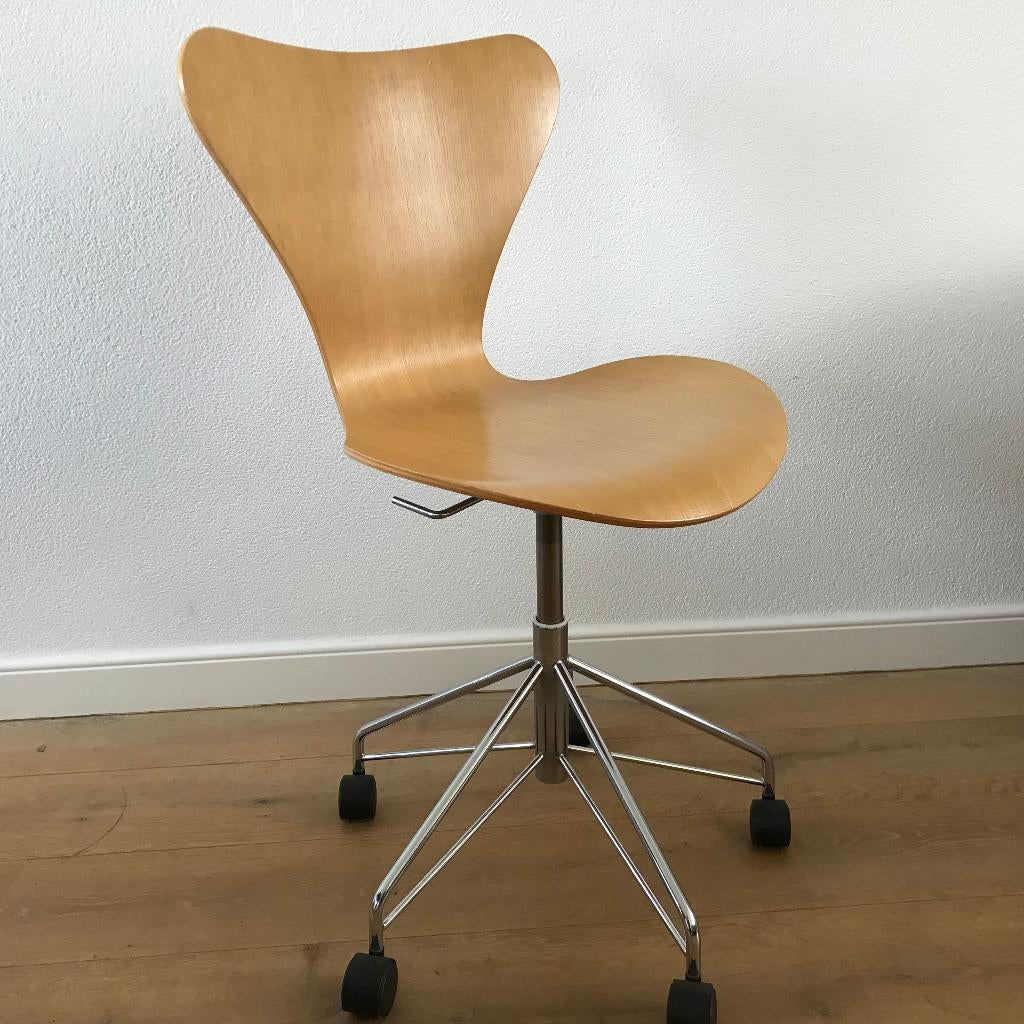 Fritz Hansen vlinderstoel 3117 bureaustoel Essen vintage, Gebruikt, Zwart, Ophalen of Verzenden, Nvt