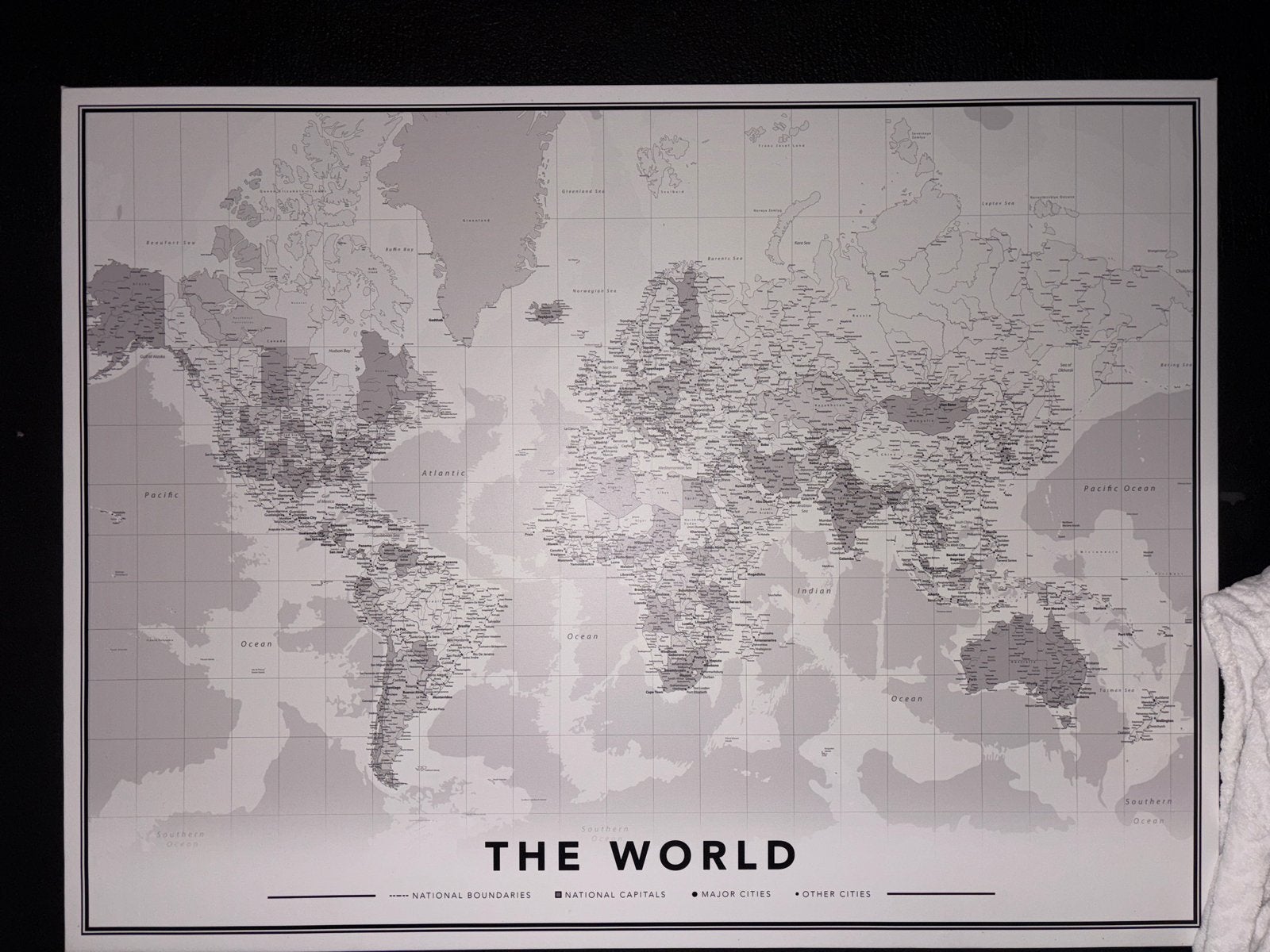 Wereldkaart - Zwart-wit, Boeken, Ophalen, 2000 tot heden, Wereld, Landkaart