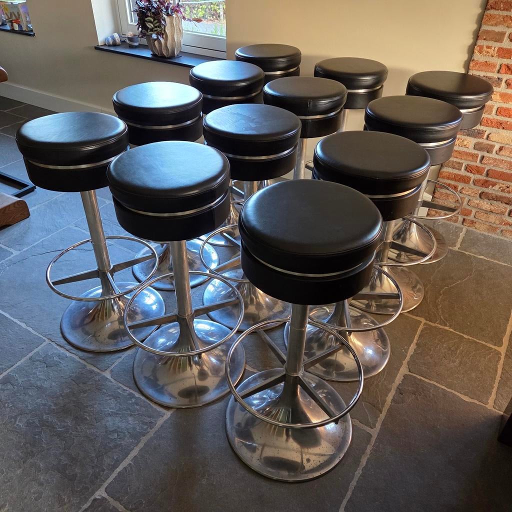 12x Metalmobil design barkrukken – horeca kwaliteit, Ophalen of Verzenden, Gebruikt