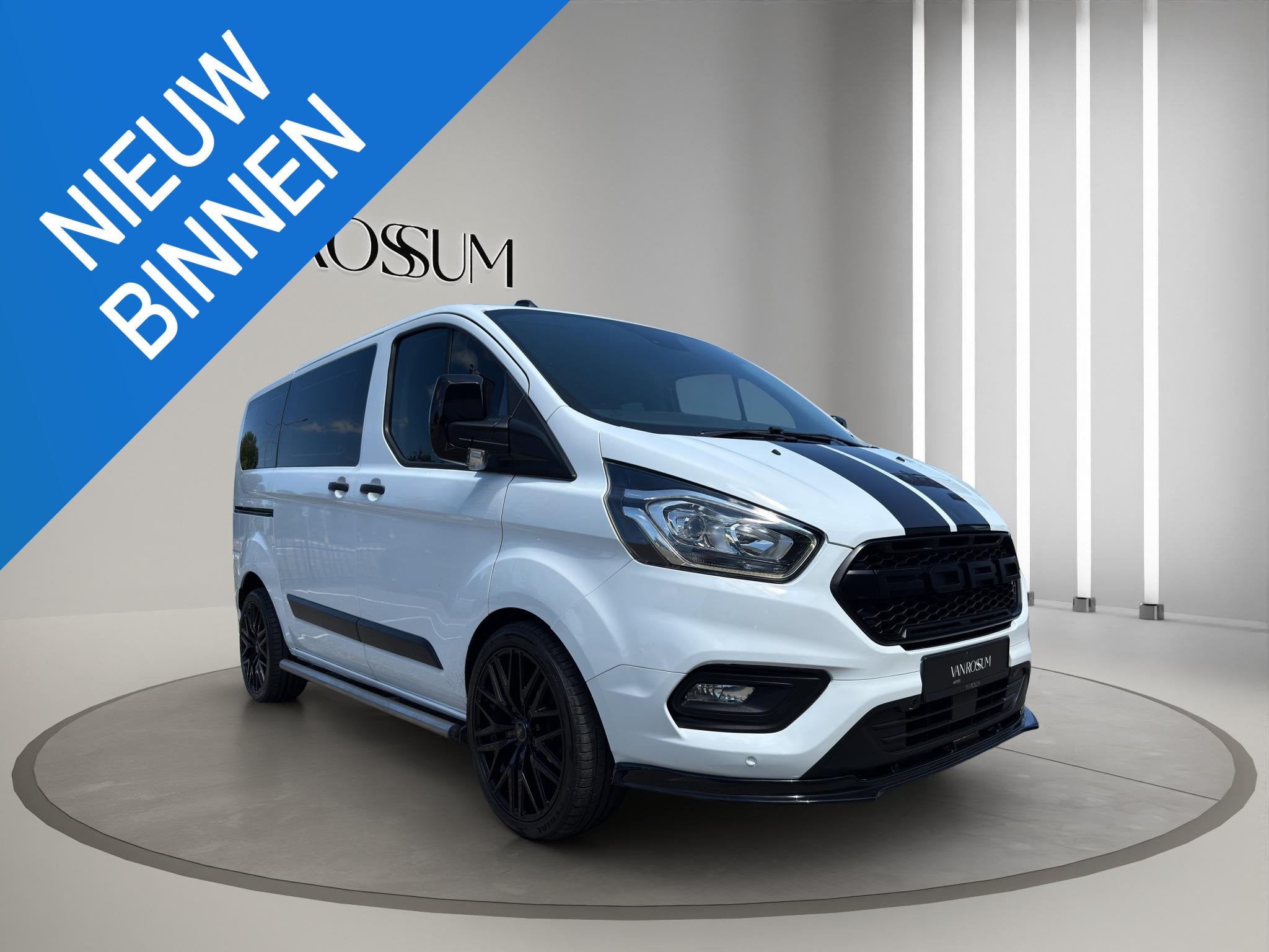 Ford Transit Custom 320 1.0 EcoBoost L1H1 PHEV VR-Edition 9, Auto's, Gebruikt, Euro 6, Overige carrosserieën, Wit