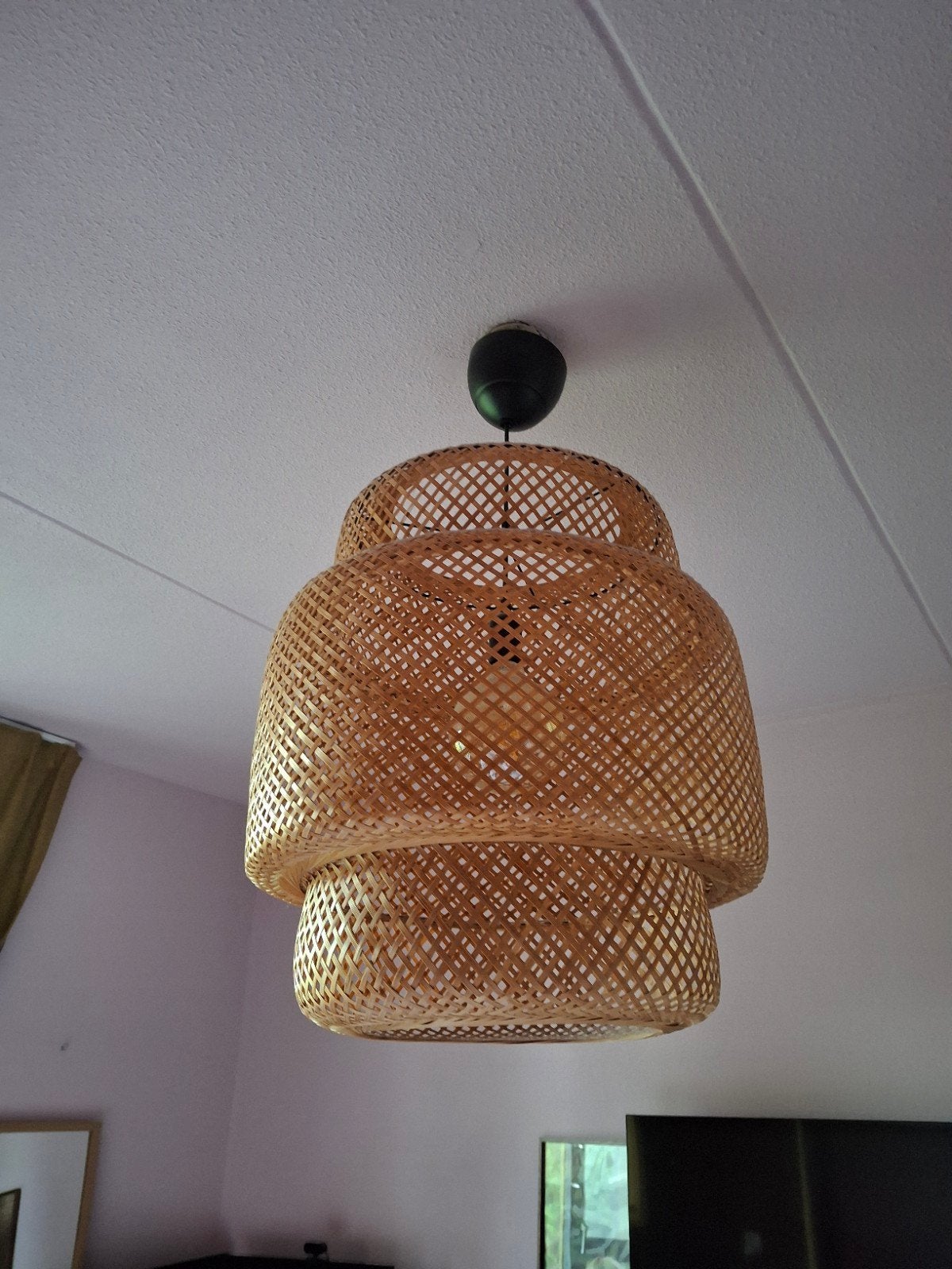Grote Sinnerlig lamp van IKEA, Ophalen, Zo goed als nieuw, Natuurlijk materiaal, E27 (groot)