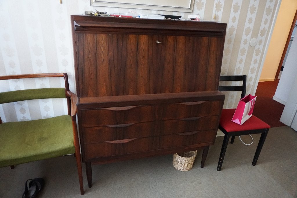 Danish Design - Erling Torvits Desk in rosewood, Huis en Inrichting, Kasten | Secretaires, Ophalen, Gebruikt, Danish design - uniek stuk